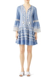 Blue Gabriella Dress by Tory Burch