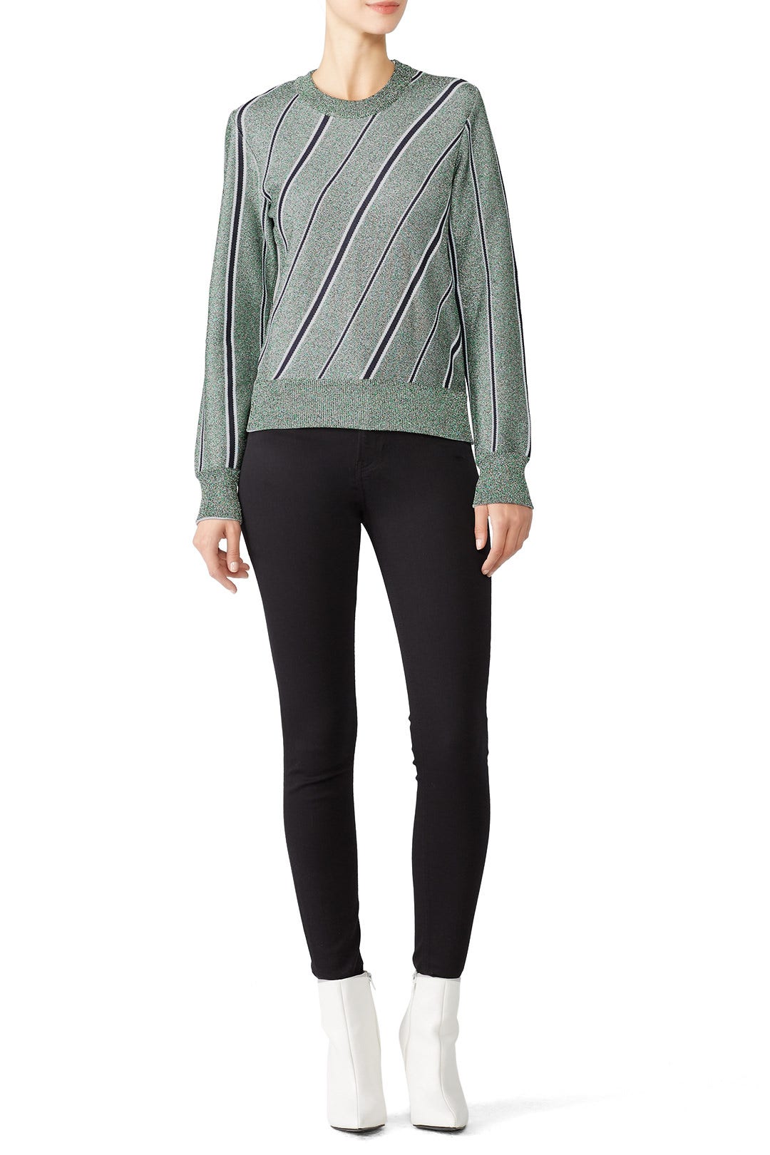 Striped Lurex Sweater by Cedric Charlier 0