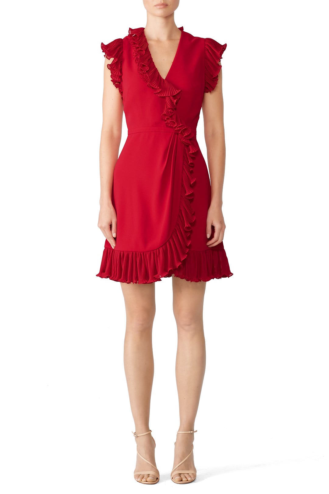 Red Flutter Ruffle Dress by Jill Jill Stuart 0