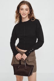 Black Head In The Clouds Cardigan by Lioness