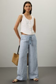 Striped Linen Pants by Lauren Ralph Lauren