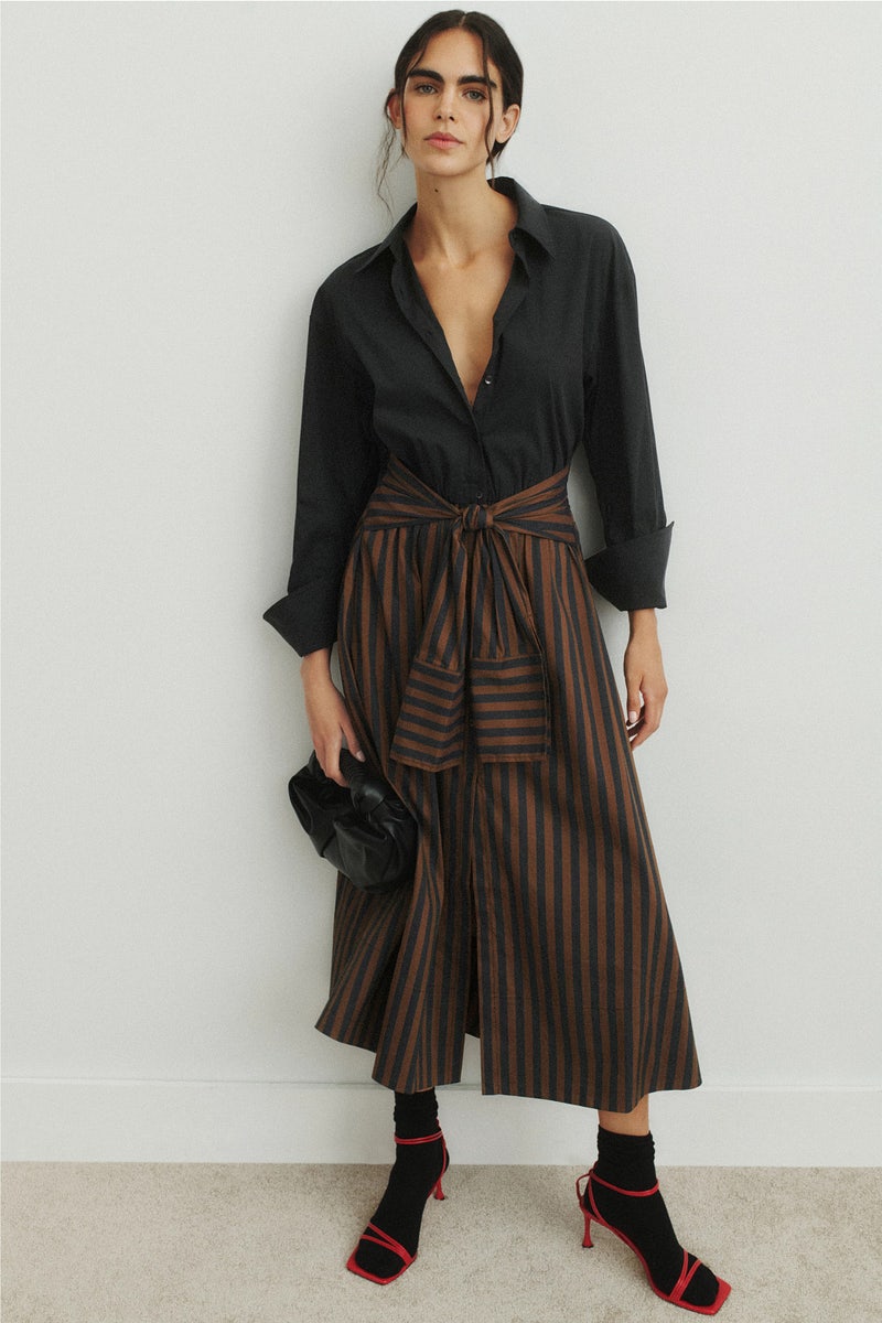 Loch Poplin Tie Maxi Dress by SIMONMILLER - Photo 0