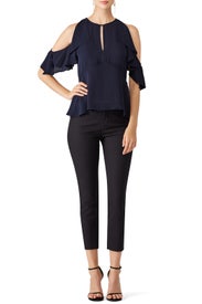 Navy Desiraya Classic Top by Theory