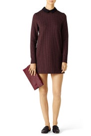 Bordeaux High Collar Shift by twenty