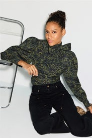 Giorgia Silk Neck Tie Blouse by Ulla Johnson