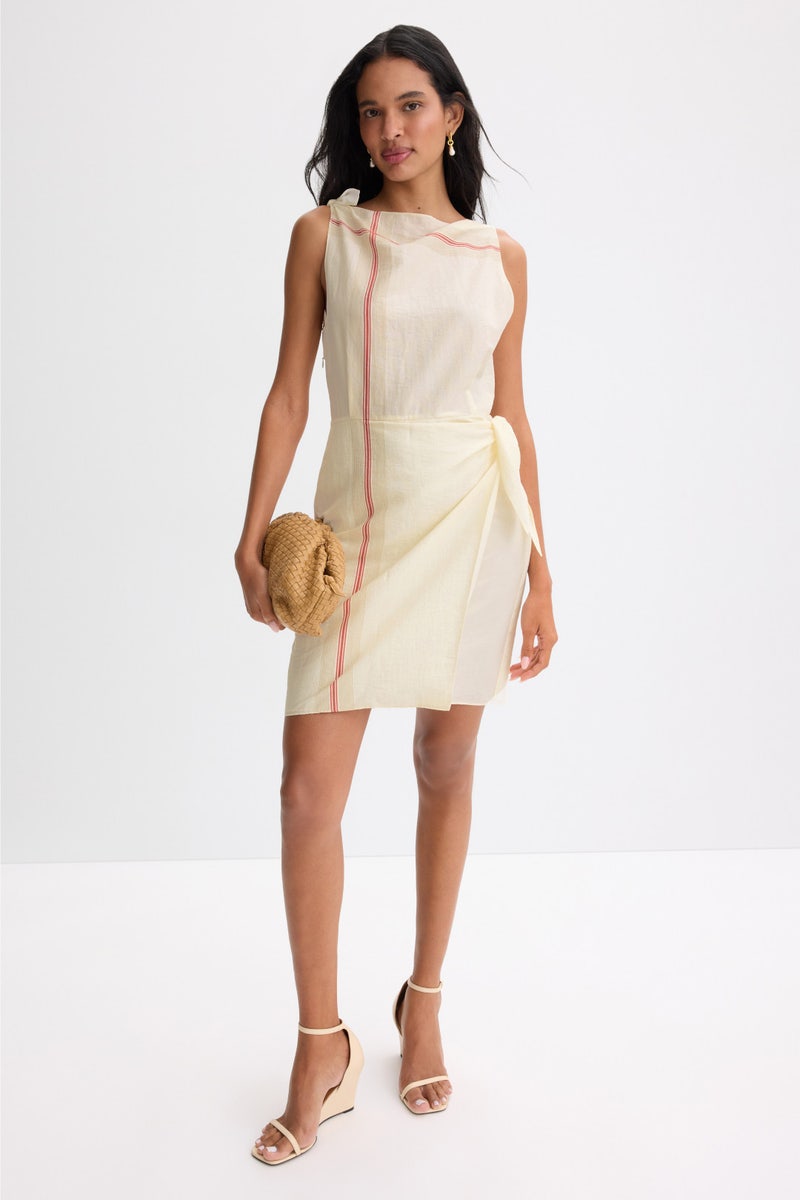 Handkerchief Stripe Wrap Dress by VINCE. - Photo 0