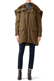Olive Military Parka by VINCE.