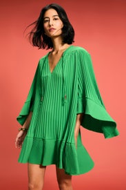 Short Pleated Dress by Maje