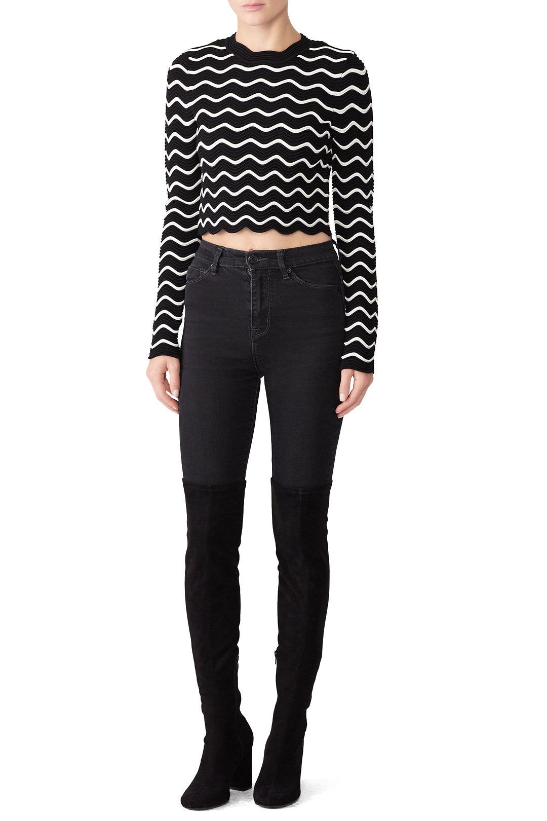 Textured Wave Pullover by Milly 0
