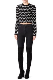 Textured Wave Pullover by Milly
