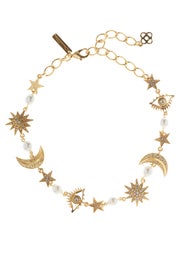 Moon And Stars Necklace by Oscar de la Renta