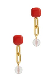 Red Ayala Earrings by Rachel Comey Accessories