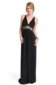 Sequin Trim Empire Gown by Robert Rodriguez Black Label