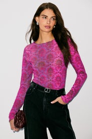 Damask Mesh Top by Terez