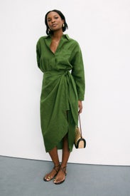 Alessandra Sarong Shirt Dress by Apiece Apart