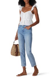 White Eyelet Sleeveless Top by Louna