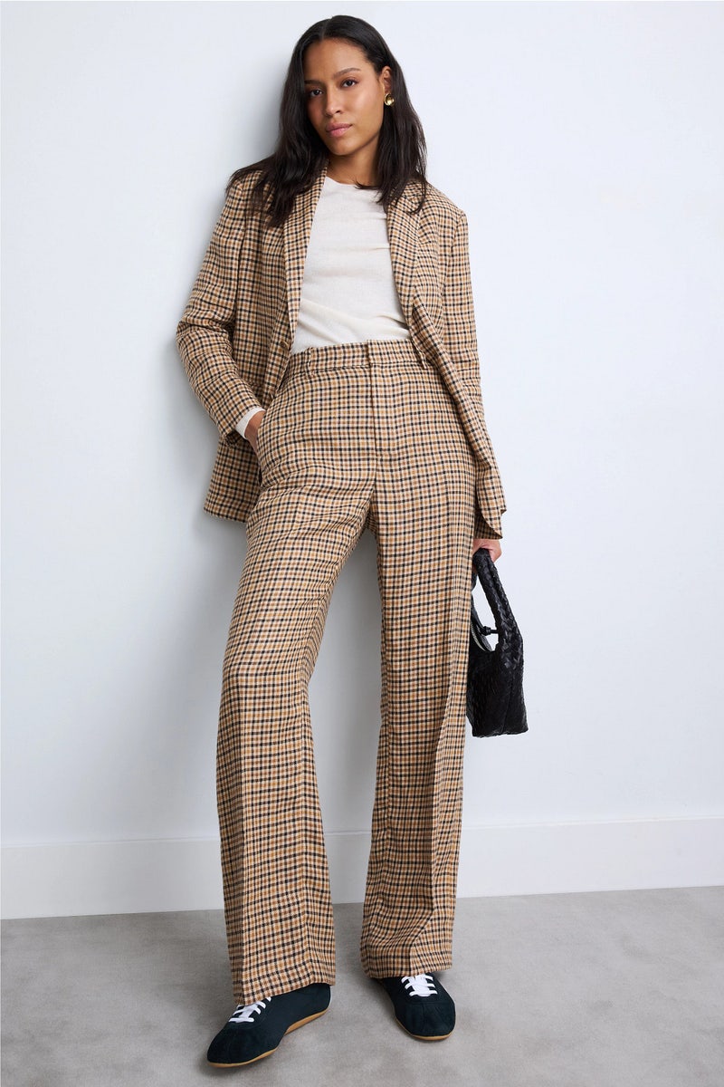 Linen Tweed Woven Standard Flare Pants by Polo Ralph Lauren - Photo 0