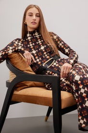 Geometric Mock Neck Dress by Ronny Kobo x RTR