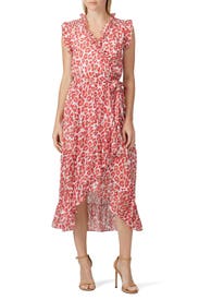 Ruffle Leopard Wrap Dress by Slate & Willow