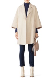 Cream Apollo Coat by Wish
