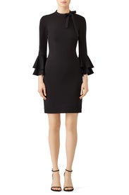 Black Ruffle Sleeve Dress by Alexia Admor