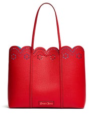 Red Scallop Tote by Draper James Accessories