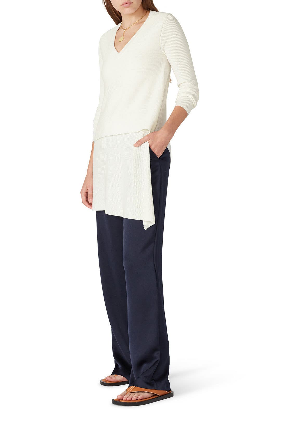 DEREK LAM 10 CROSBY - Derek Lam 10 Crosby シルク&amp;カシミヤ アシンメトリーニット Derek Lam 10 Crosby Rent The Runway Pre-Loved Braided