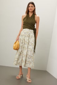 Floral Midi Skirt by En Saison