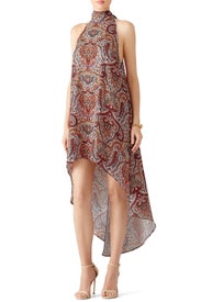 Red Paisley Cyrus Dress by FINDERS KEEPERS