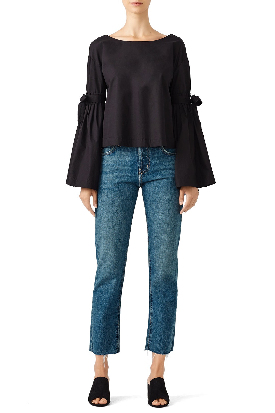 Bell Sleeve Tie Top by Free People 0