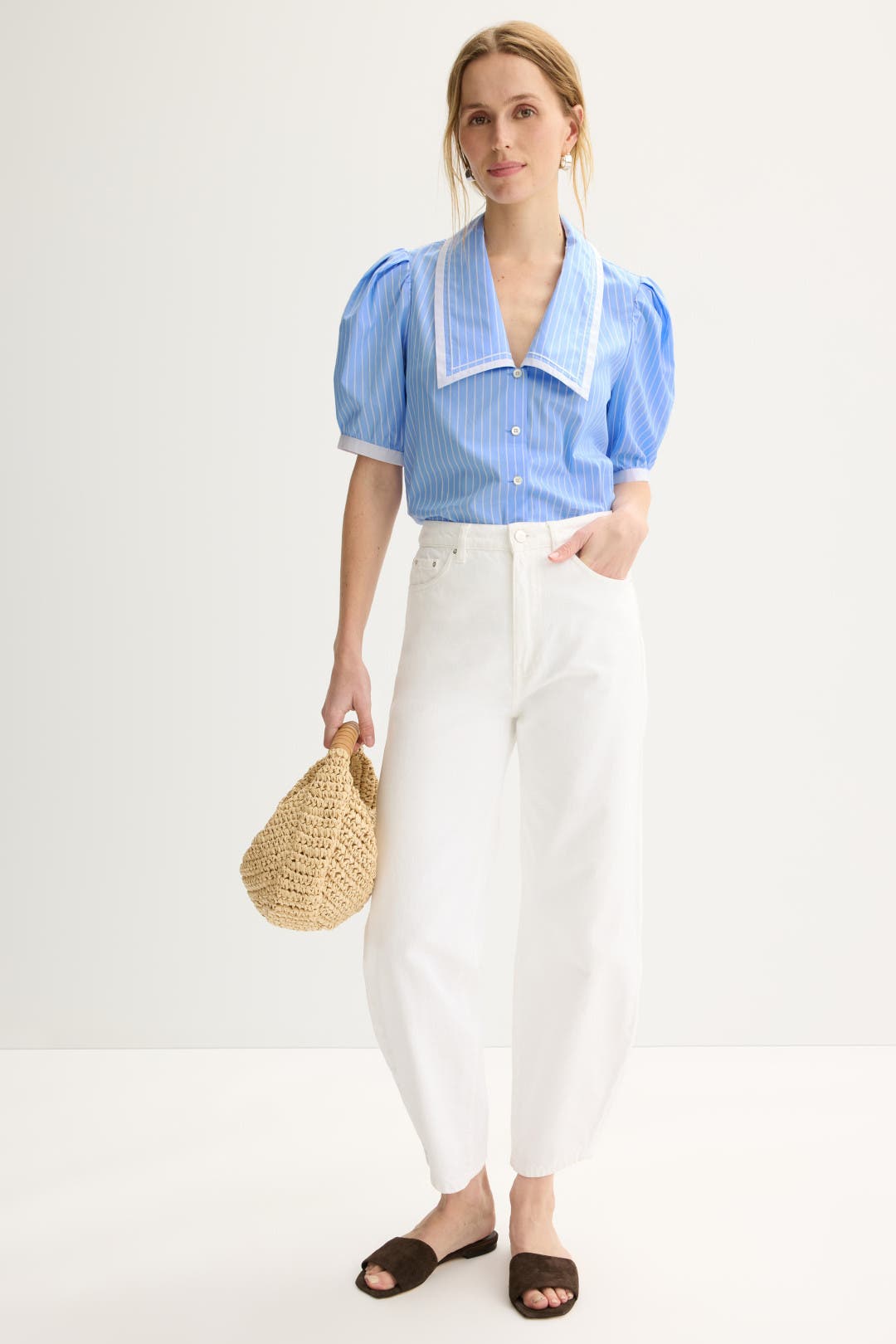 Stripe Sailor Blouse by FRAME | Rent the Runway
