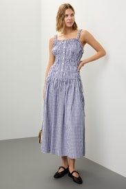 Navy Gingham Midi Dress by Jason Wu x RTR