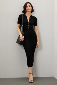 Black Polo Midi Dress by MICHAEL KORS