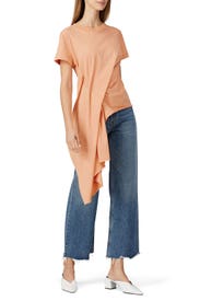 Draped Cap Sleeve T-Shirt by Marques' Almeida