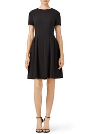 Black Crepe Vogue Dress by Pink Tartan