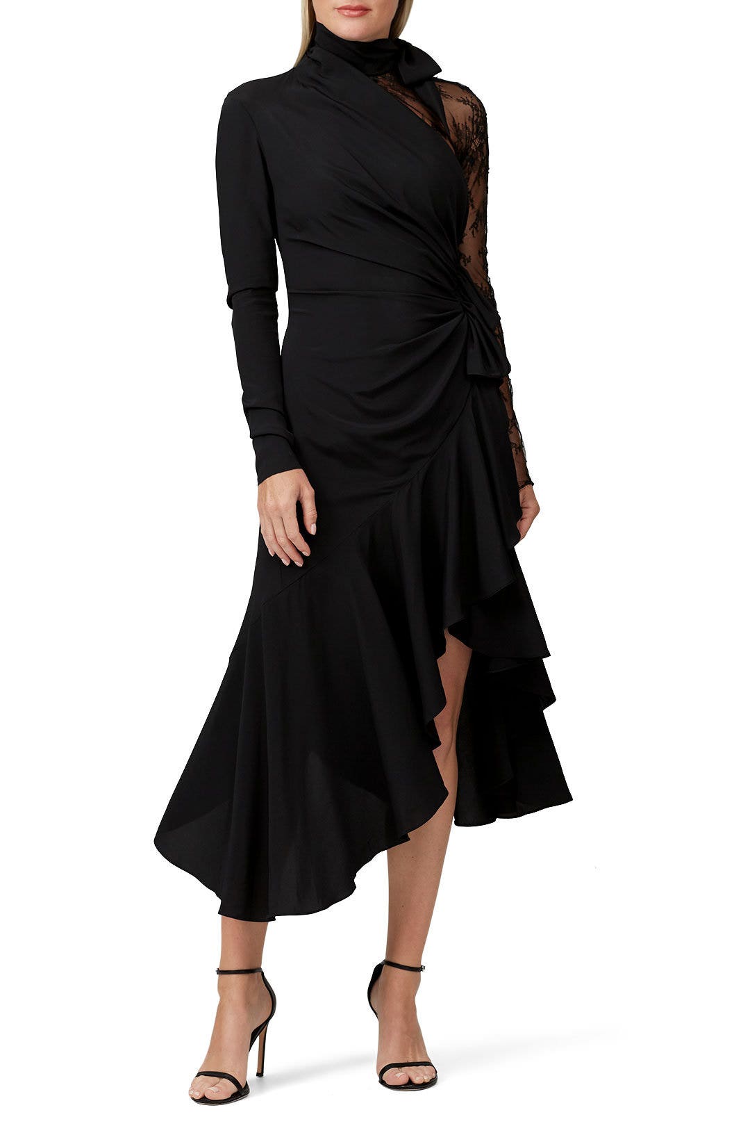 Black Lace Paneled Dress by Philosophy di Lorenzo Serafini 0