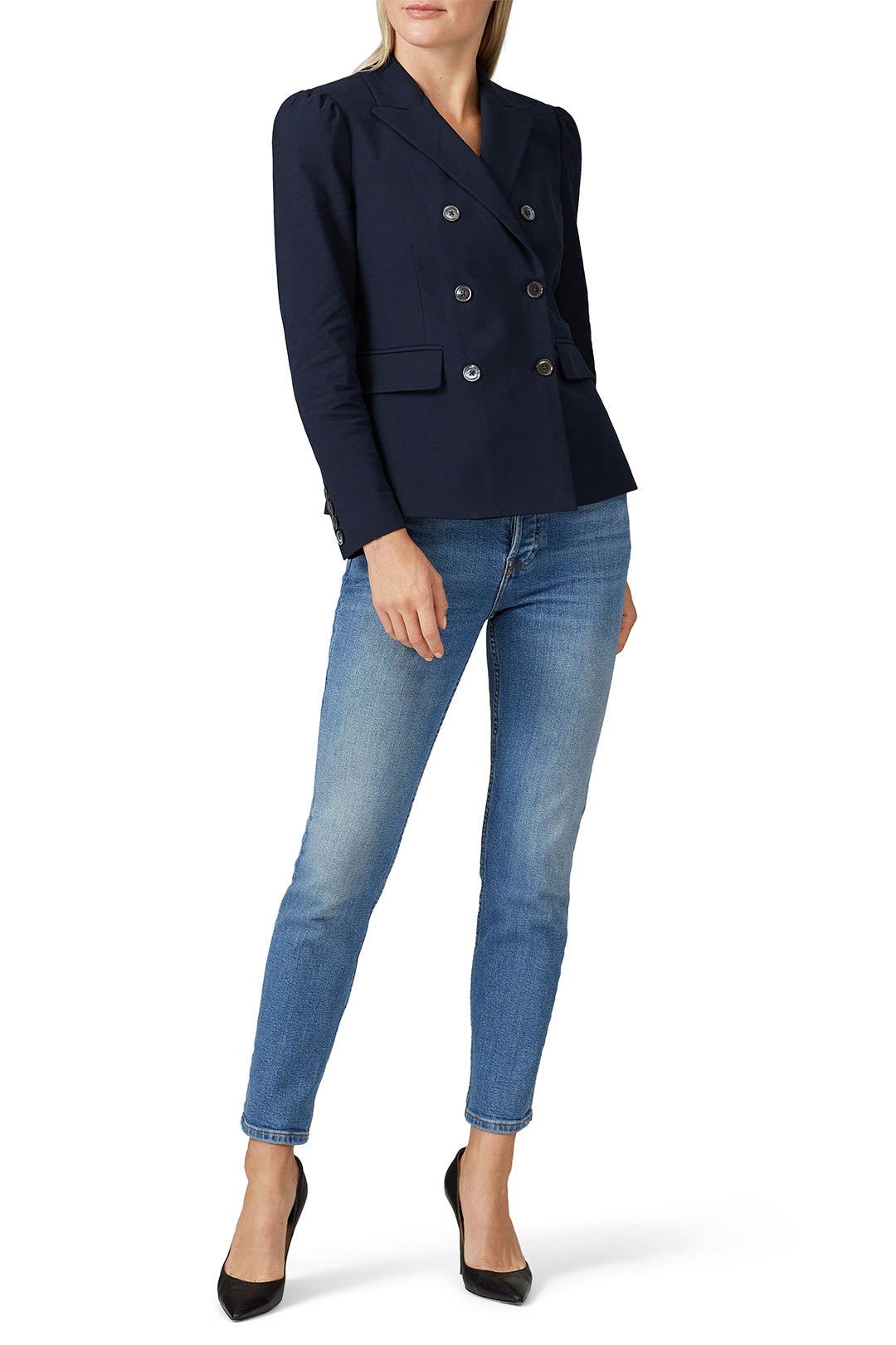 Navy Double Breasted Jacket by Rebecca Taylor NYC 0