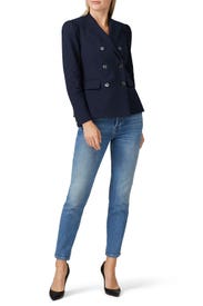 Navy Double Breasted Jacket by Rebecca Taylor NYC