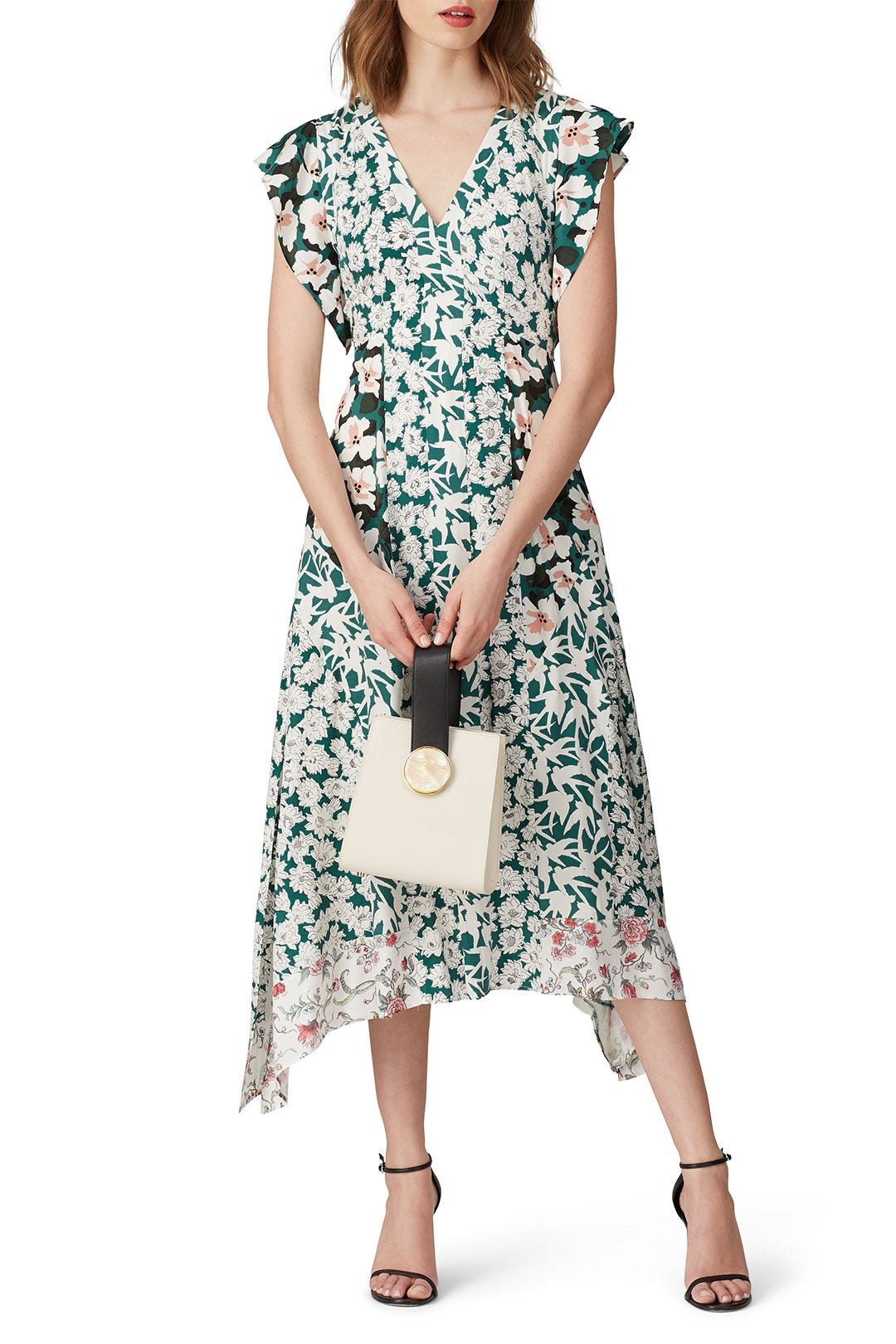 Sleeveless Serene V-Neck Dress by Rebecca Taylor NYC 0