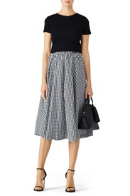 Gingham Midi Skirt by StyleKeepers