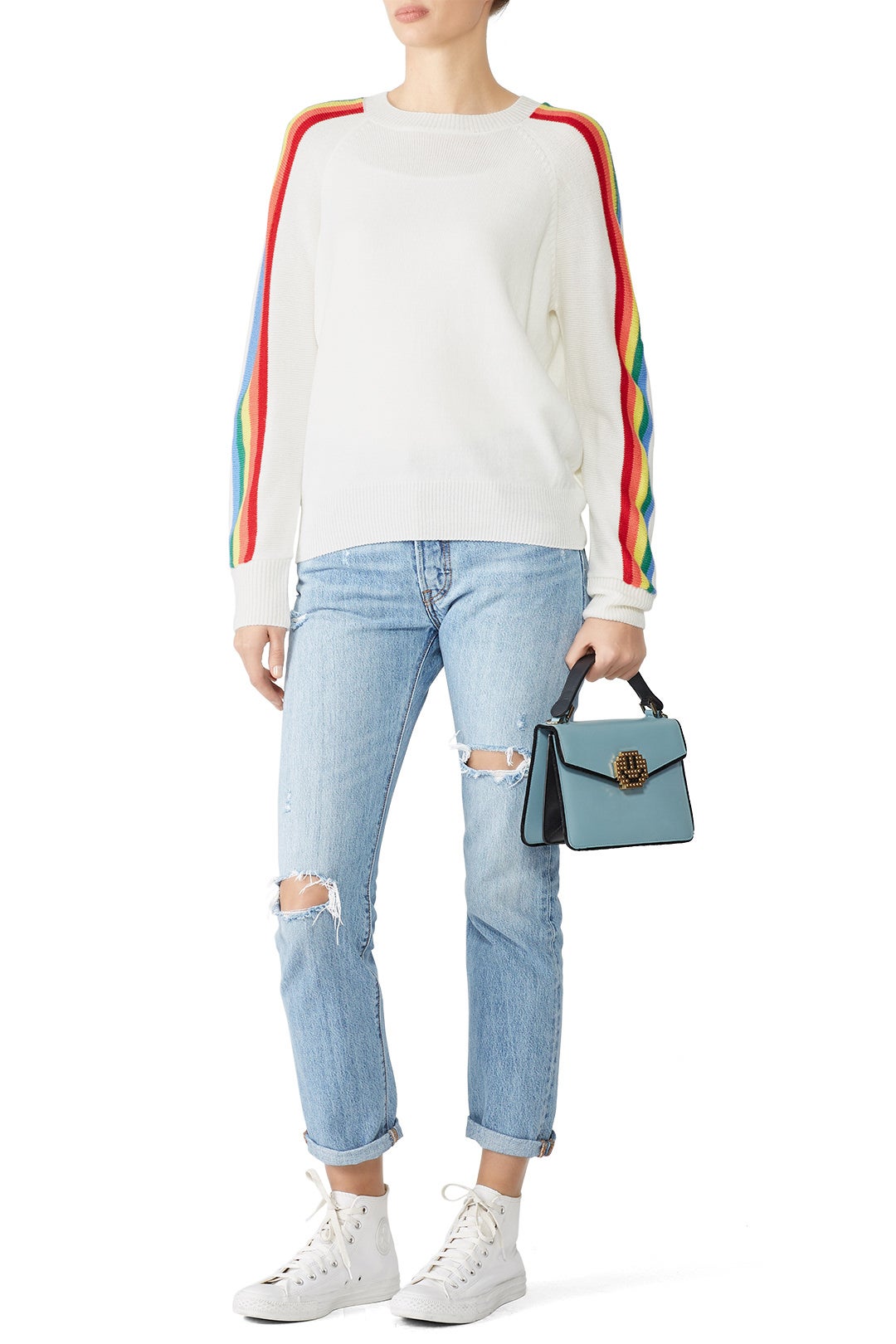 Rainbow Stripe Sweater by Slate & Willow 0