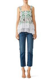 Tiered Ruffle Garden Party Top by Tory Burch