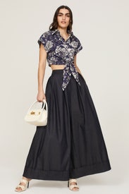 Cropped Floral Shirt by Adam Lippes