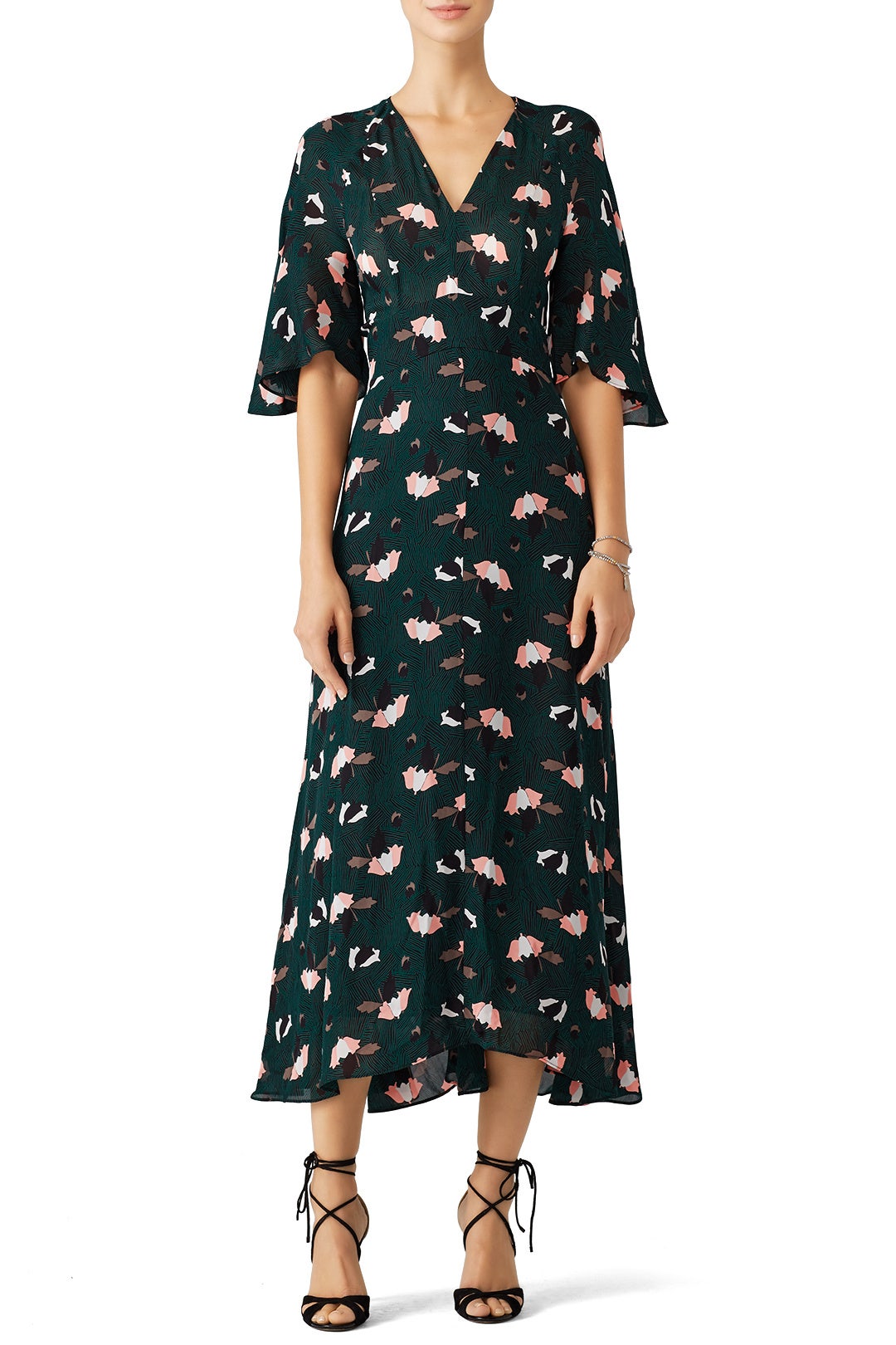 Scribble Printed Midi Dress by Derek Lam 10 Crosby 0