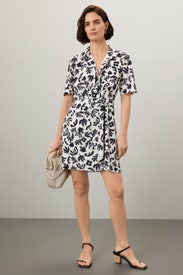 Abstract Printed Wrap Dress by Donna Morgan
