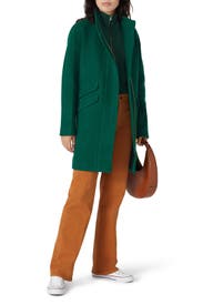Green Cocoon Coat  by J.Crew