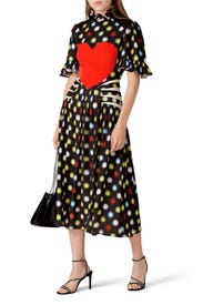 Printed Heart Dress by Rabanne