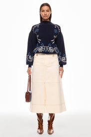 Inga Embroidery High Neck Sweater by Sea New York