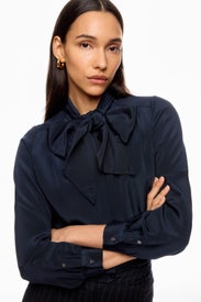 Tie Neck Blouse by Ann Mashburn