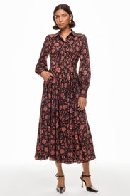 Collared Floral Midi Dress by Derek Lam 10 Crosby x RTR